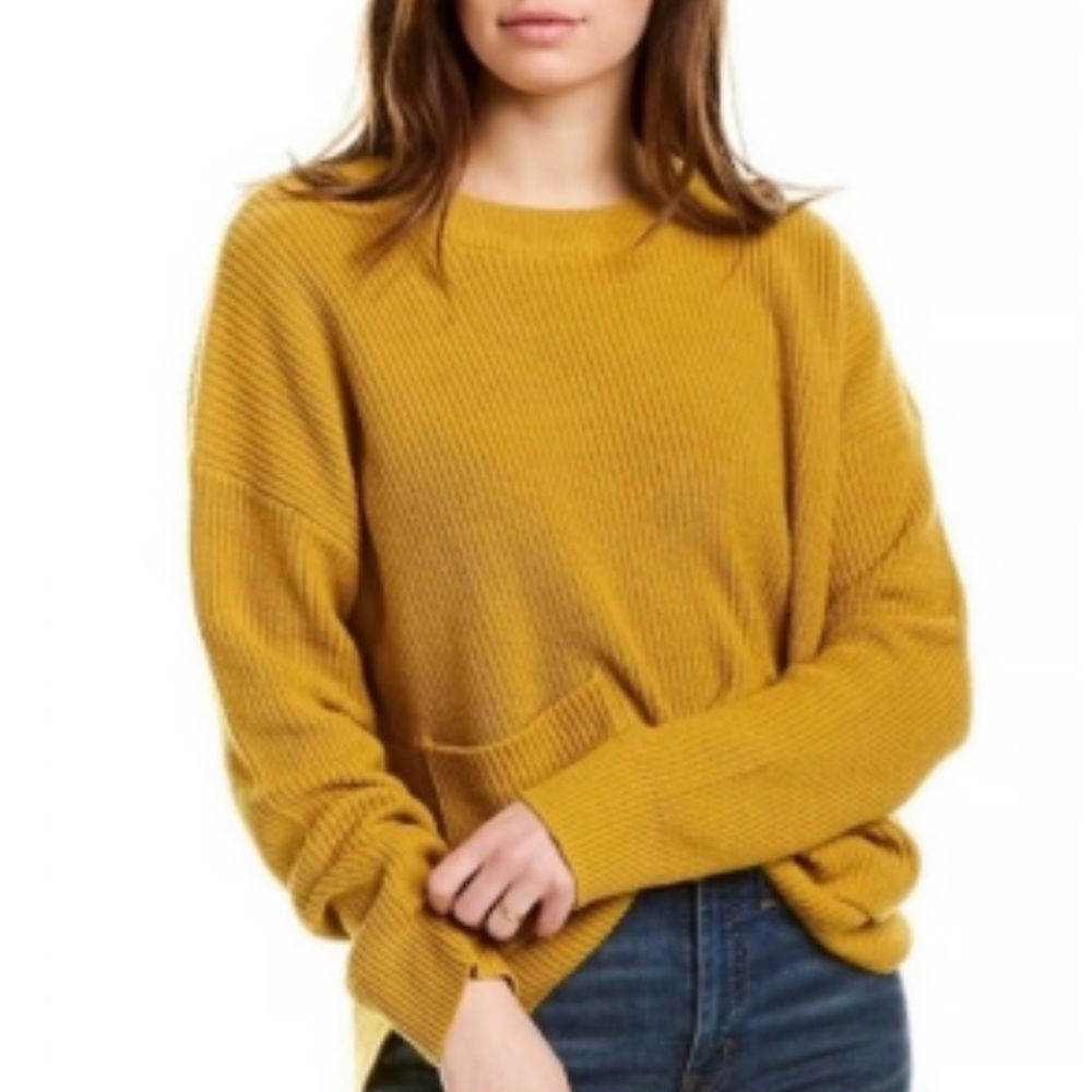 Madewell Patch Pocket Sweater - Mustard